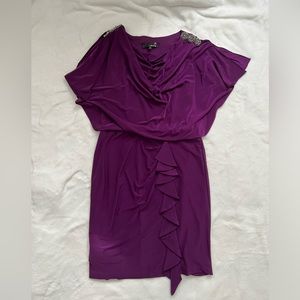 Dress. Burgundy with jewels.